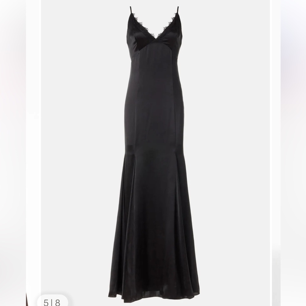 NWT L’Agence black silk dress